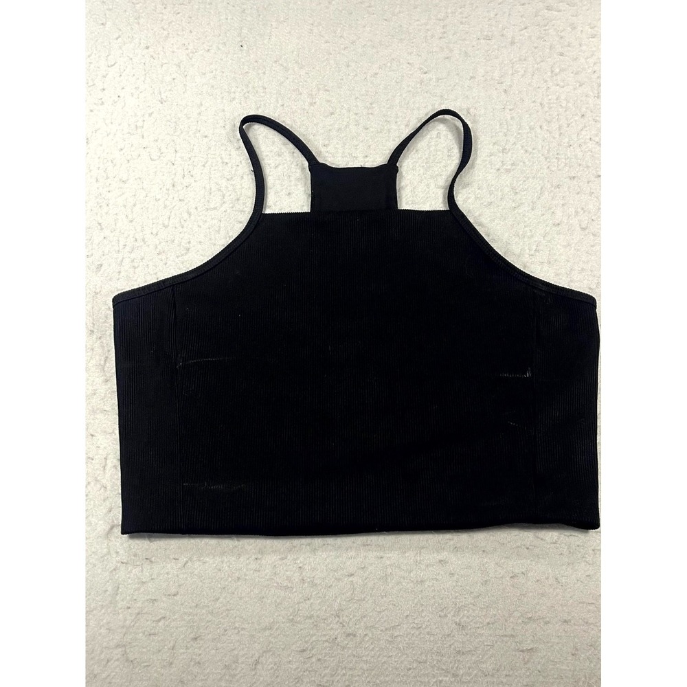 The North Face Guide Forward Rib Tanklette Womens Black Stretch Cropped Athletic